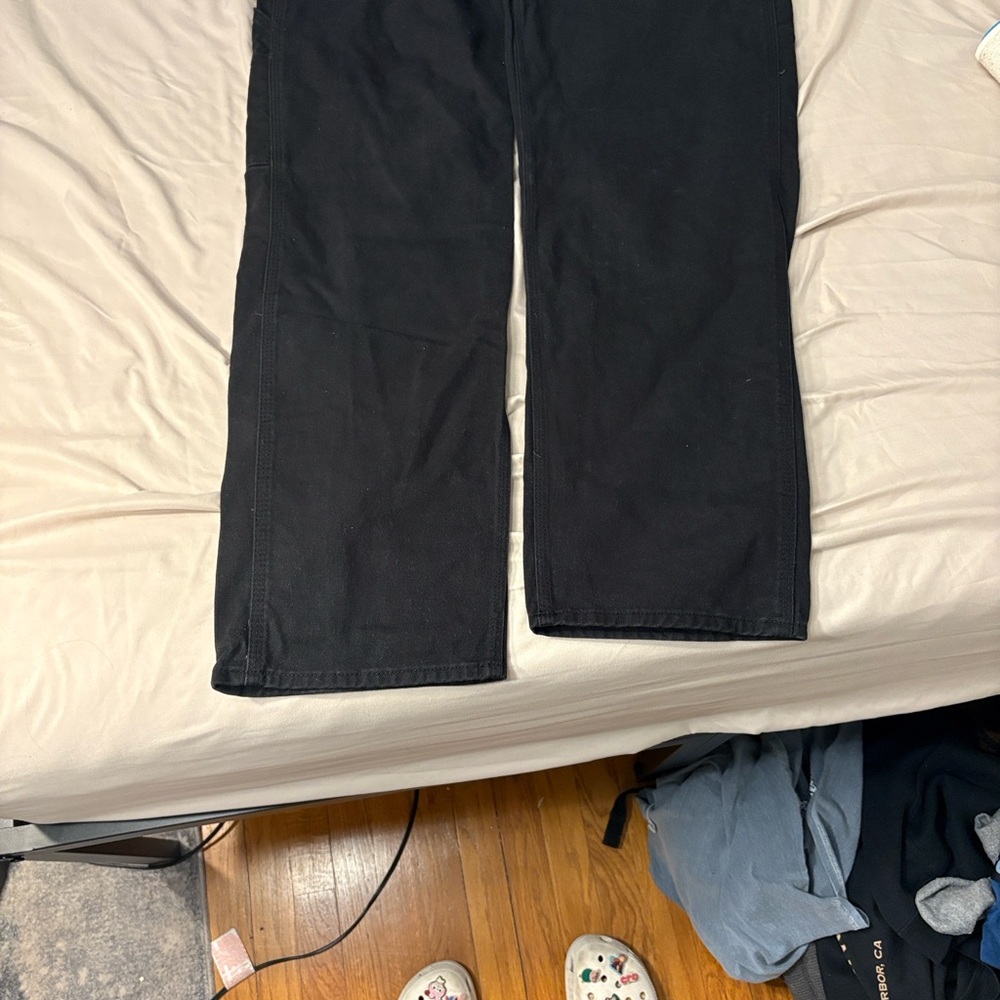 H& M Men’s Black Denim Overalls - Picture 6 of 6